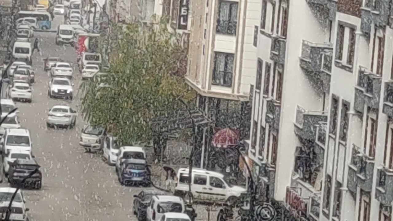 Van’da dolu yağışı şehri beyaza bürüdü
