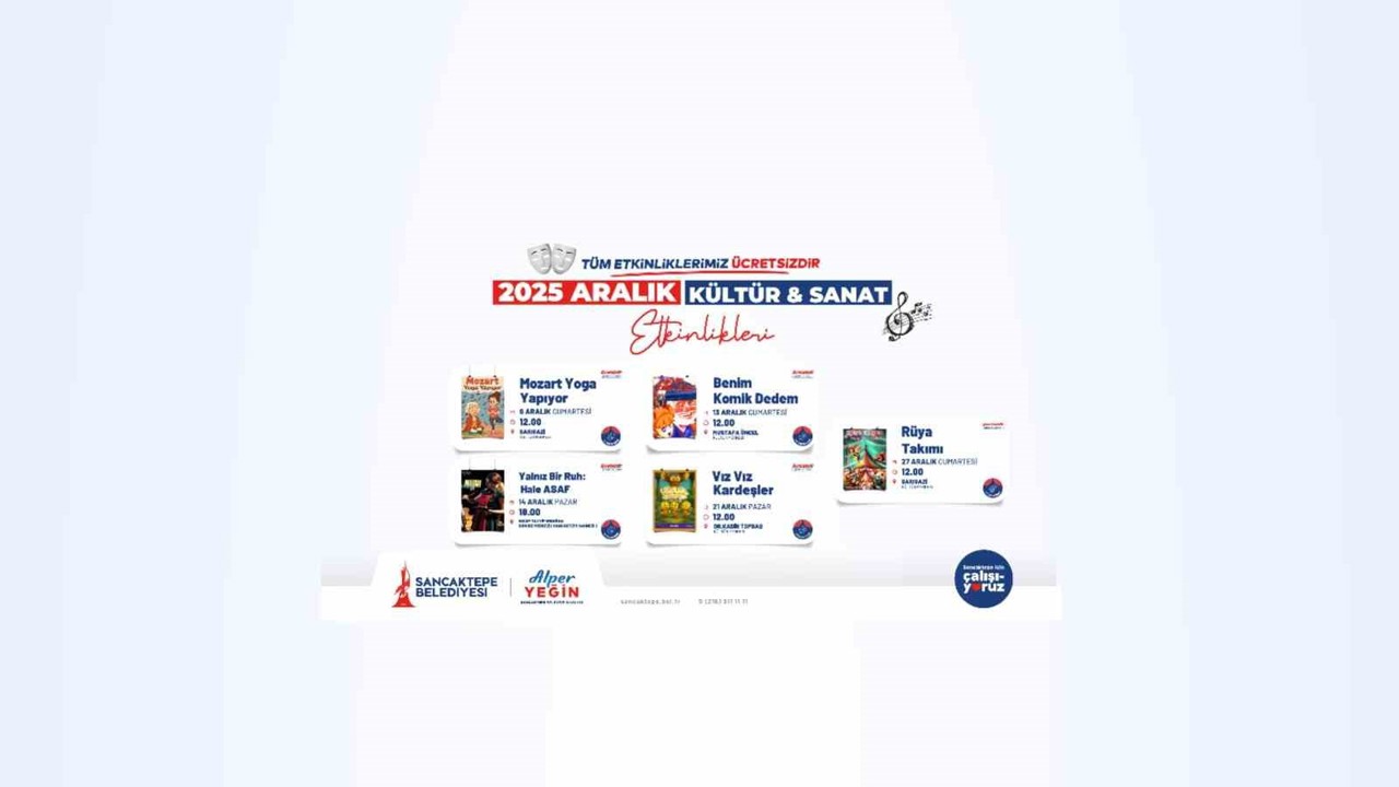 Sancaktepe’de Aralık ayı kültür ve sanatla dolu dolu geçecek
