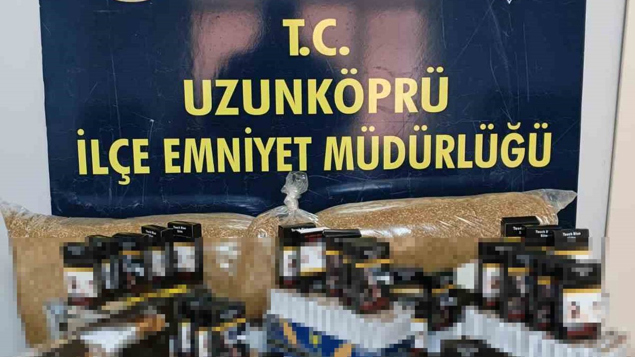 Edirne’de binlerce makaron ele geçirildi
