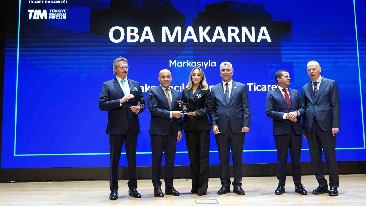 Oba Makarna’ya Turquality’den "En Çok Ülkeye İhracat Yapan Turquality Şampiyonu" Ödülü
