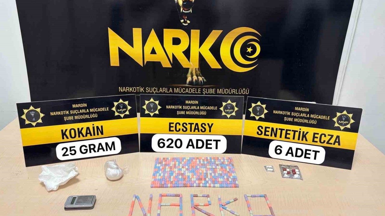 Mardin’de 620 adet uyuşturucu hap ele geçirildi
