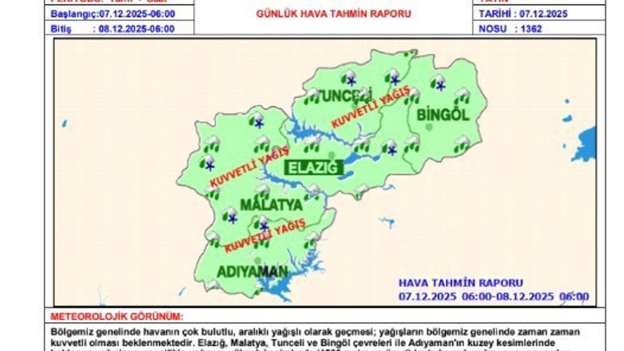 Tunceli’de şiddetli yağmur ve fırtına etkili oldu
