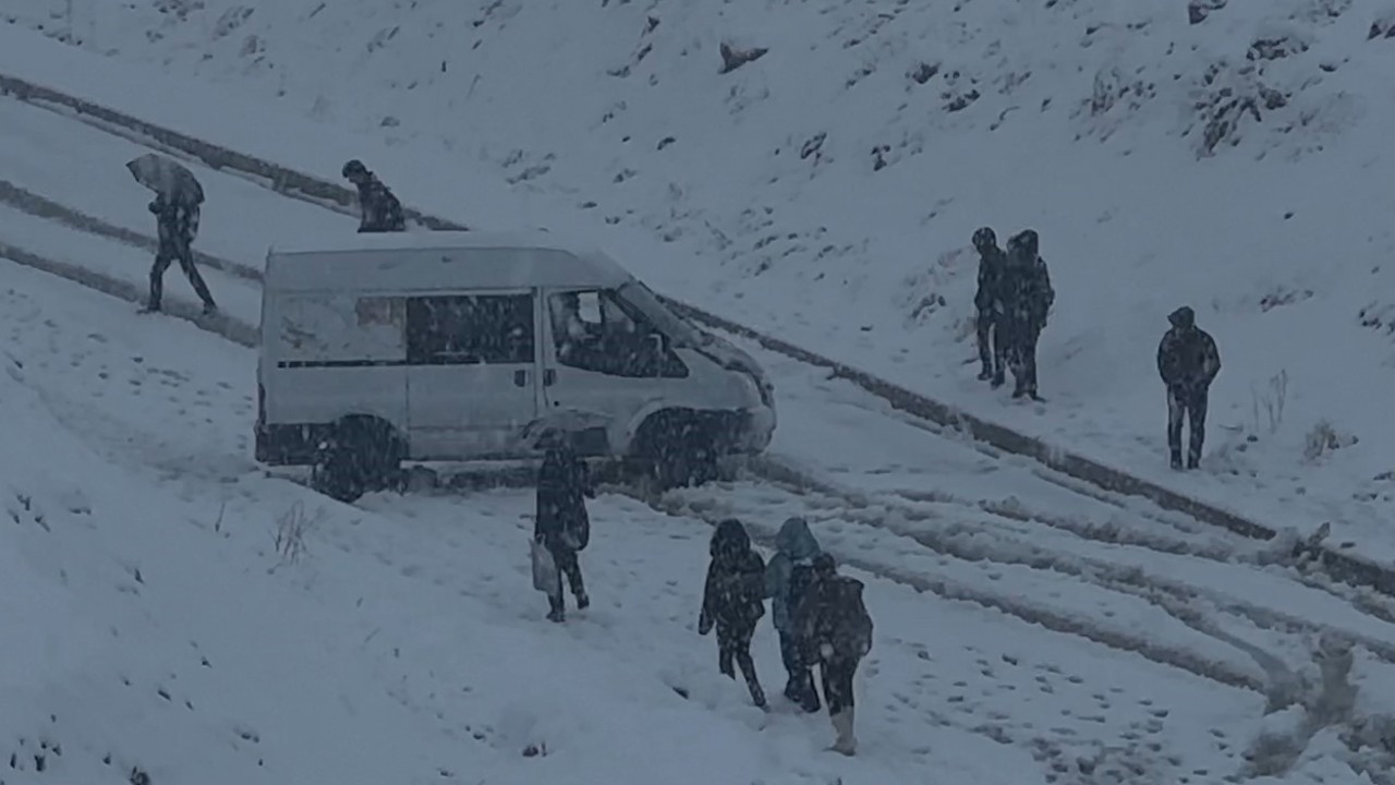 Yüksekova yoğun kara teslim oldu
