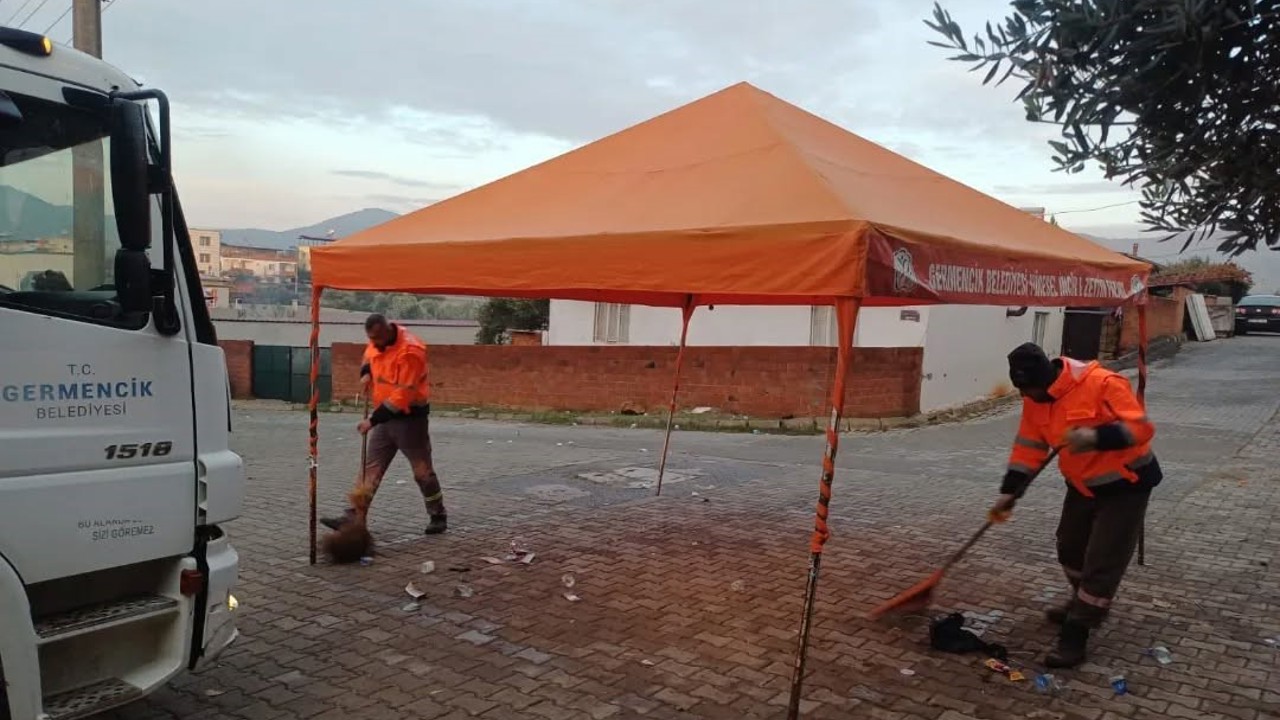 Germencik’te temizlik çalışmaları devam ediyor
