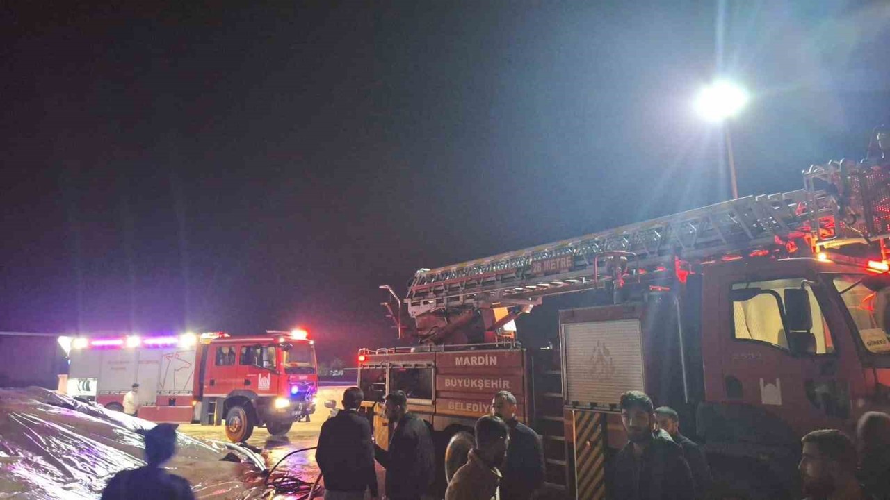 Mardin’de mısır kurutma tesisinde çıkan yangın söndürüldü
