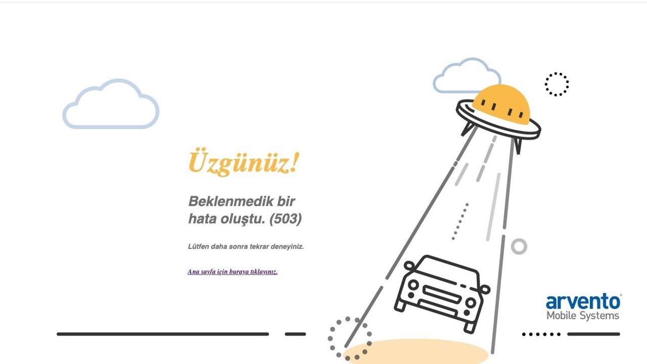 Araç takip sistemi çöktü
