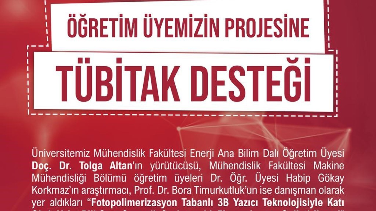 Niğde Ömer Halisdemir Üniversitesi’ne bir TÜBİTAK desteği daha
