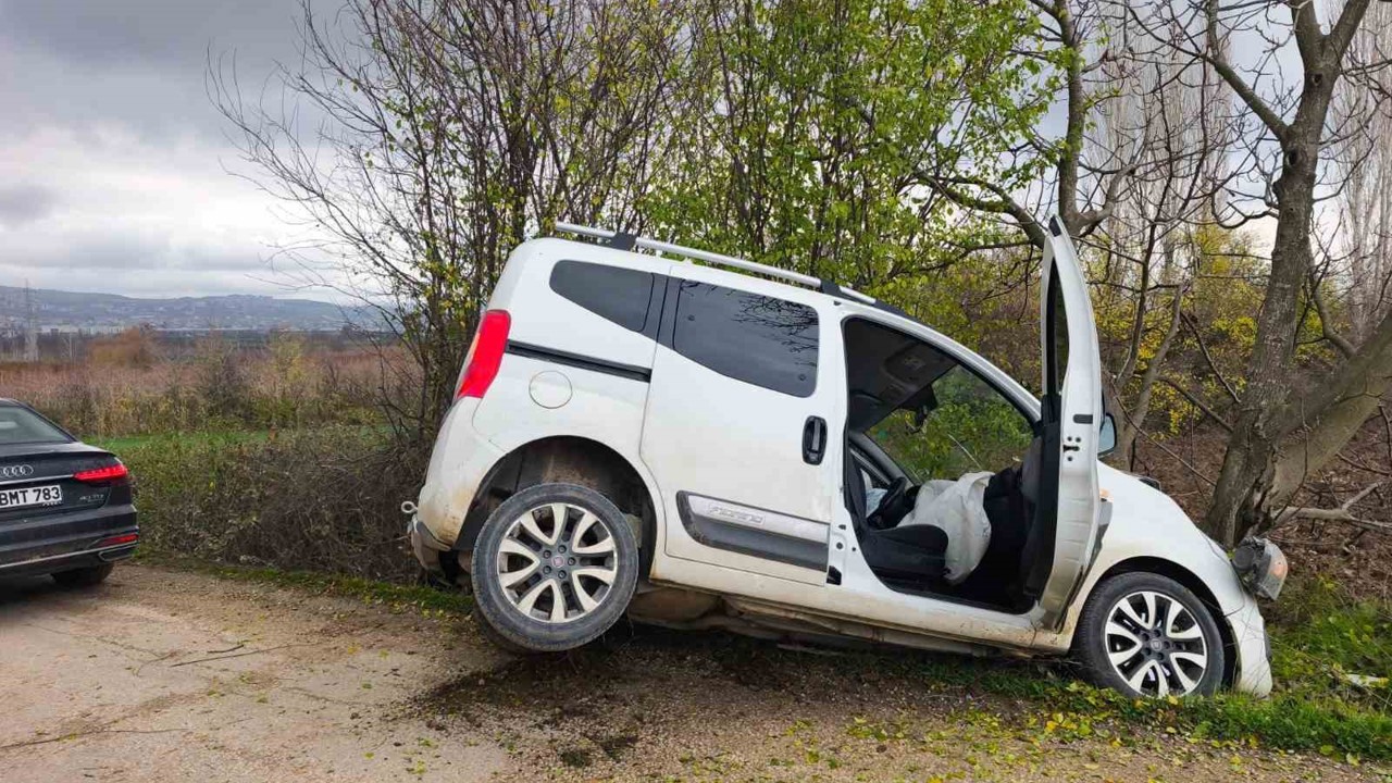 Yoldan çıkan otomobil ağaca çarptı: 2’si çocuk 4 kişi yaralandı
