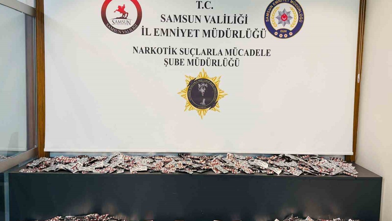 Samsun’da 10 bin adet uyuşturucu hap ele geçirildi
