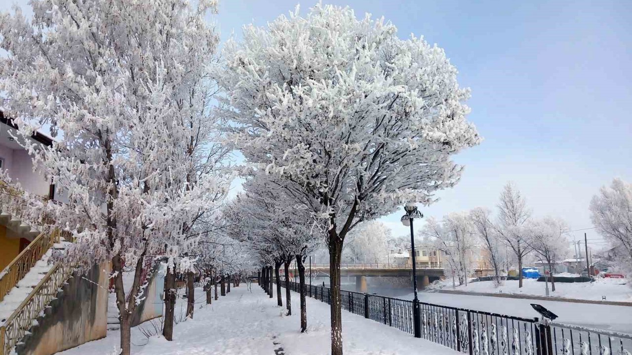 Bayburt’un Arpalı Beldesi güne kar yağışıyla uyandı
