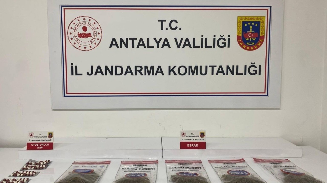 Alanya’da jandarmadan uyuşturucu operasyonu
