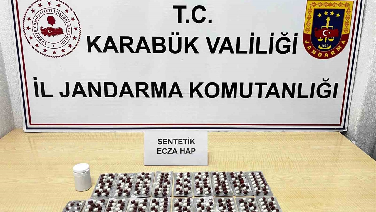 Karabük’te 265 sentetik ecza ele geçirildi
