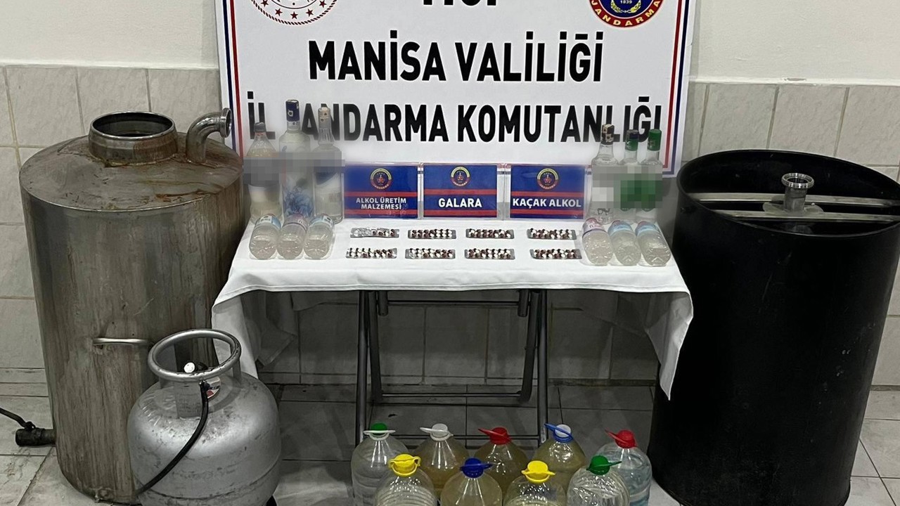 Manisa’da jandarmadan sahte içki operasyonu
