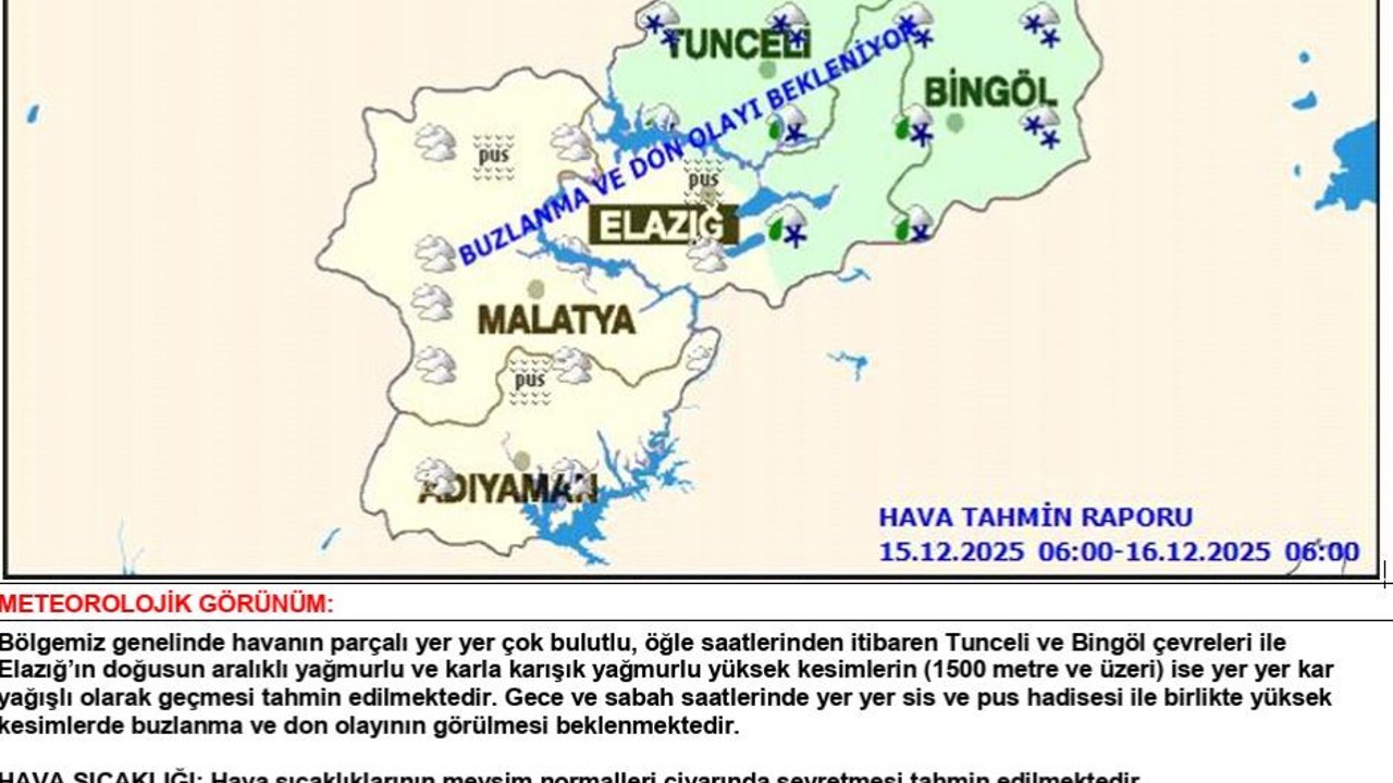 Meteorolojiden uyarı: Yüksek kesimlerde kar bekleniyor
