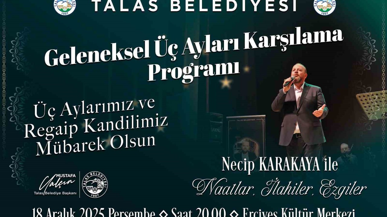 Talas’ta geleneksel üç ayları karşılama programı
