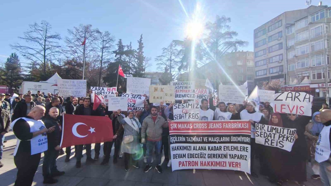 Çorlu’da işçilerden hak arayışı eylemi
