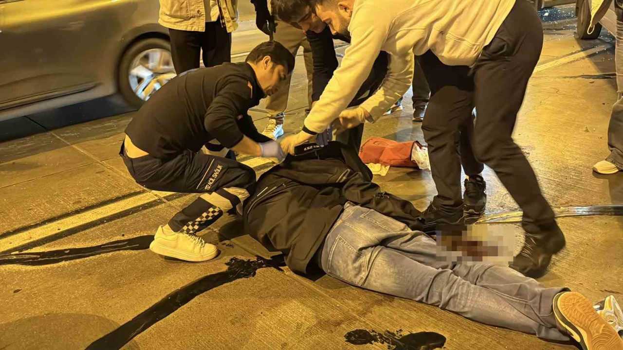 Dolmabahçe - Bomonti tünelinde otomobile çarpan motosikletli ağır yaralandı
