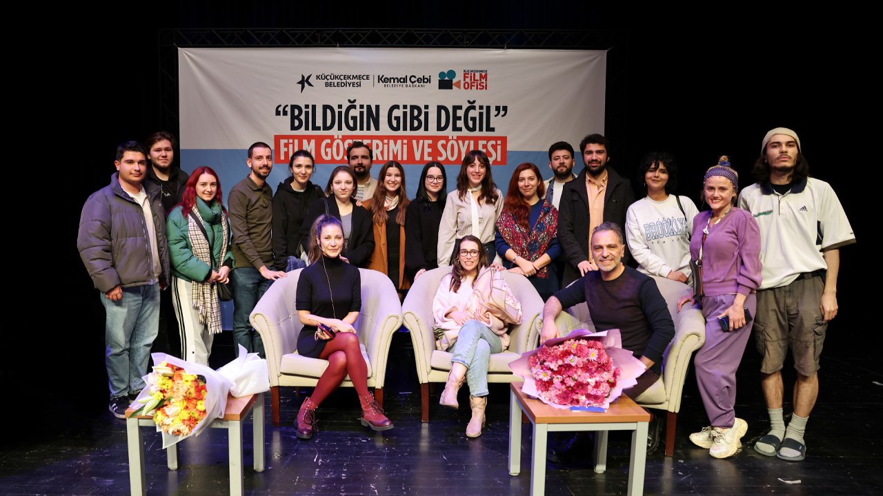 Ödüllü yapım "Bildiğin Gibi Değil" in film ekibi Küçükçekmece’deydi
