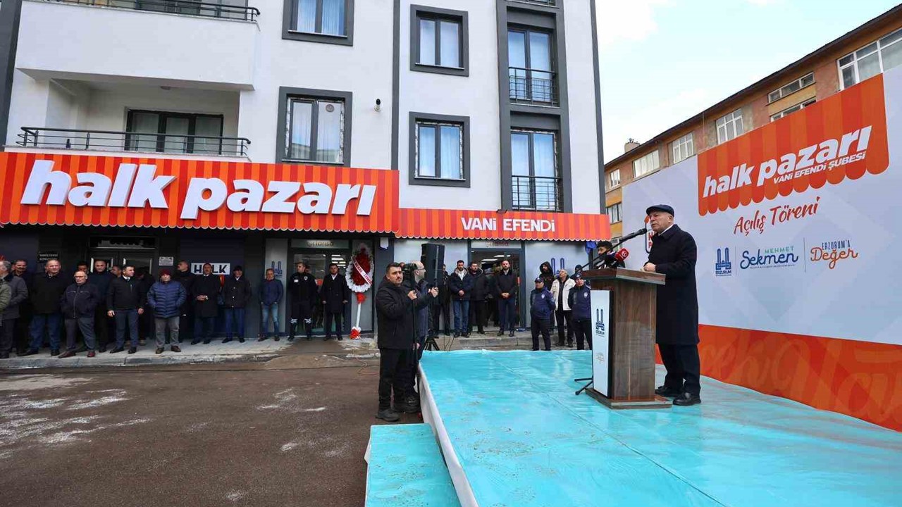 Erzurum’da halk pazarının 10’uncu şubesi açıldı
