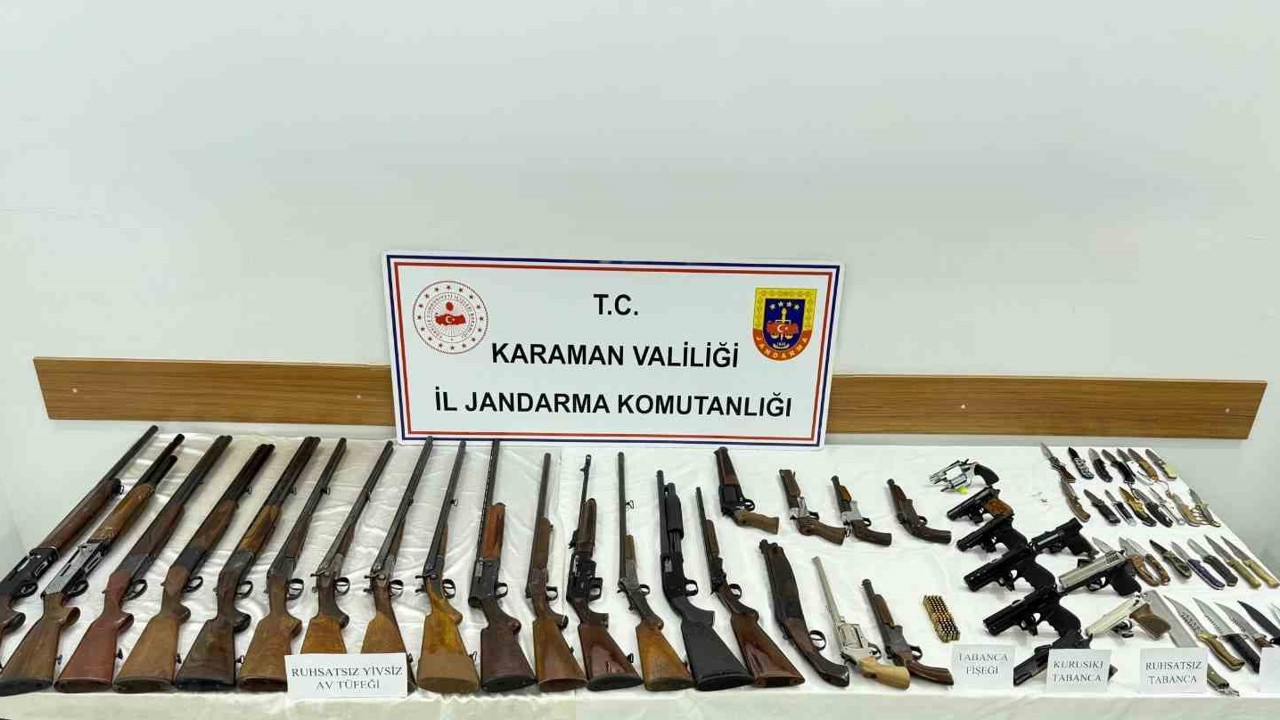 Karaman’da jandarmadan silah operasyonu: 1 gözaltı
