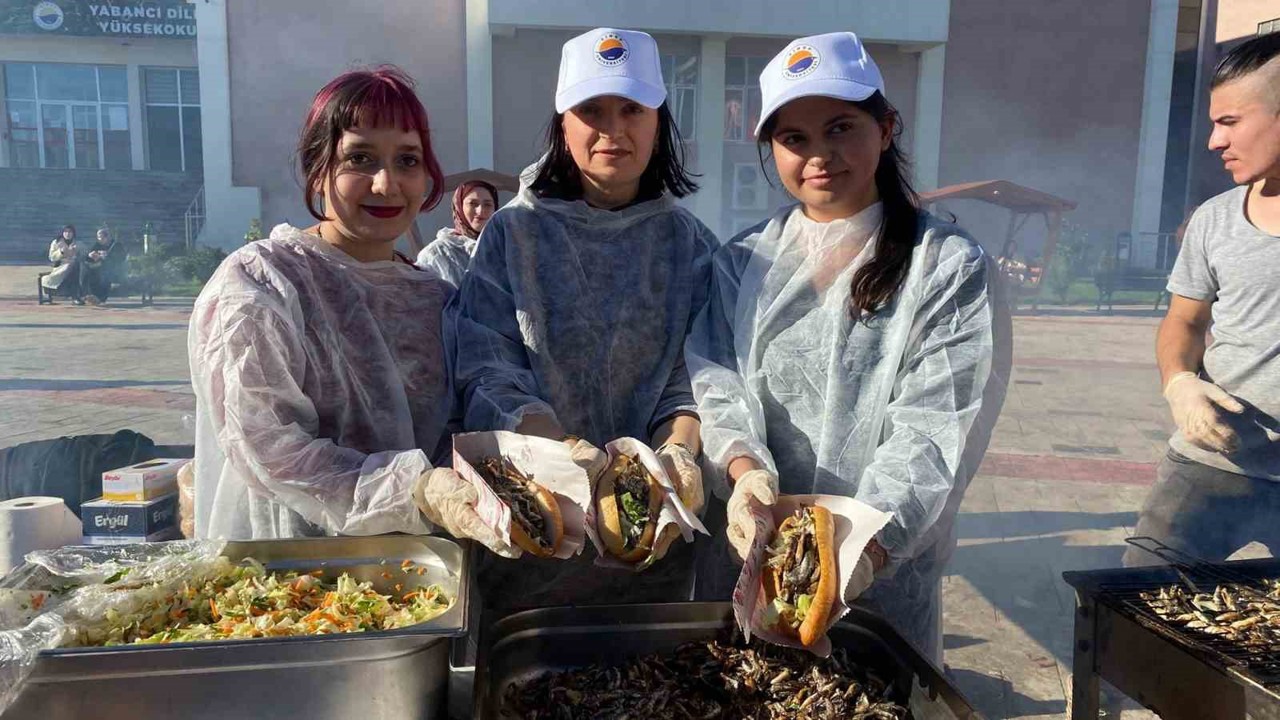 Sinop’ta şenlikte 1 ton hamsi tüketildi
