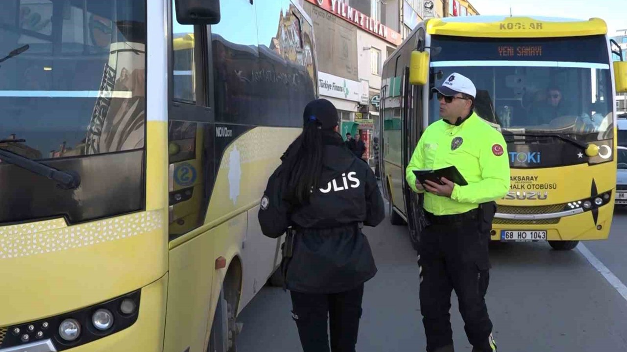 Şehir içi ulaşım minibüsleri aralıksız denetleniyor
