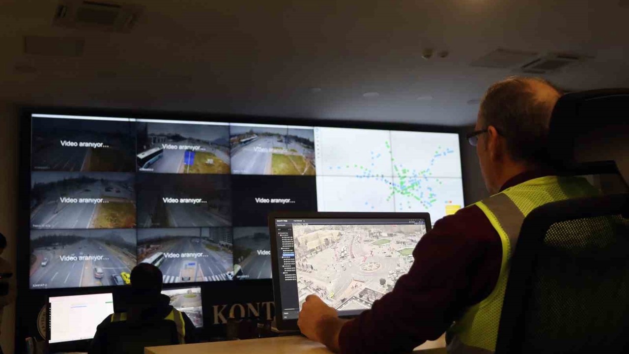 Kayseri’de trafik 370 kamera ile güvende
