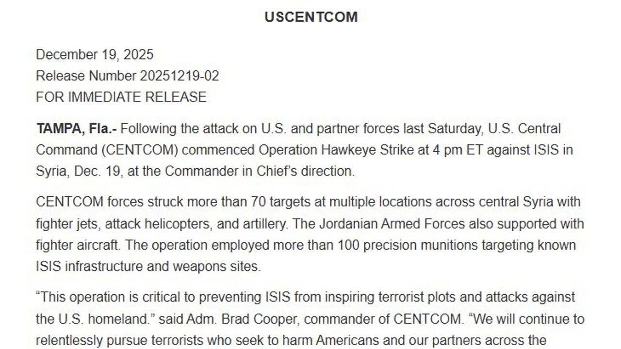 ABD ordusundan operasyon açıklaması: "70’ten fazla DEAŞ hedefi vuruldu"
