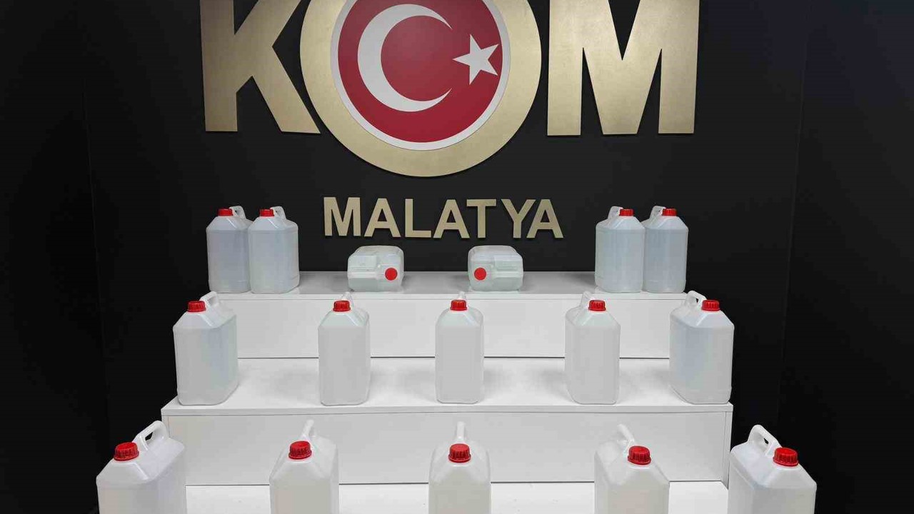 Malatya’da sahte alkol operasyonu
