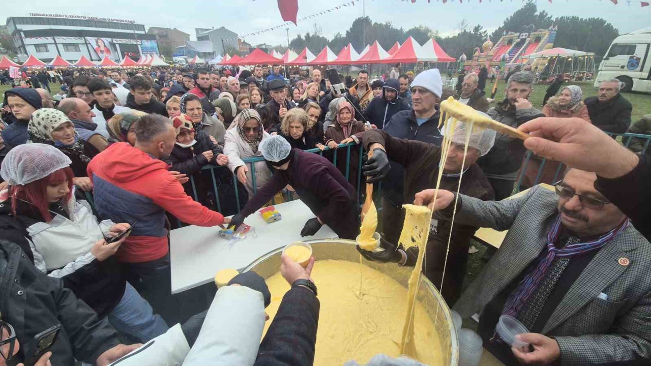 Mıhlama için izdiham: Süleymanpaşa’da 1 tonluk lezzet seli
