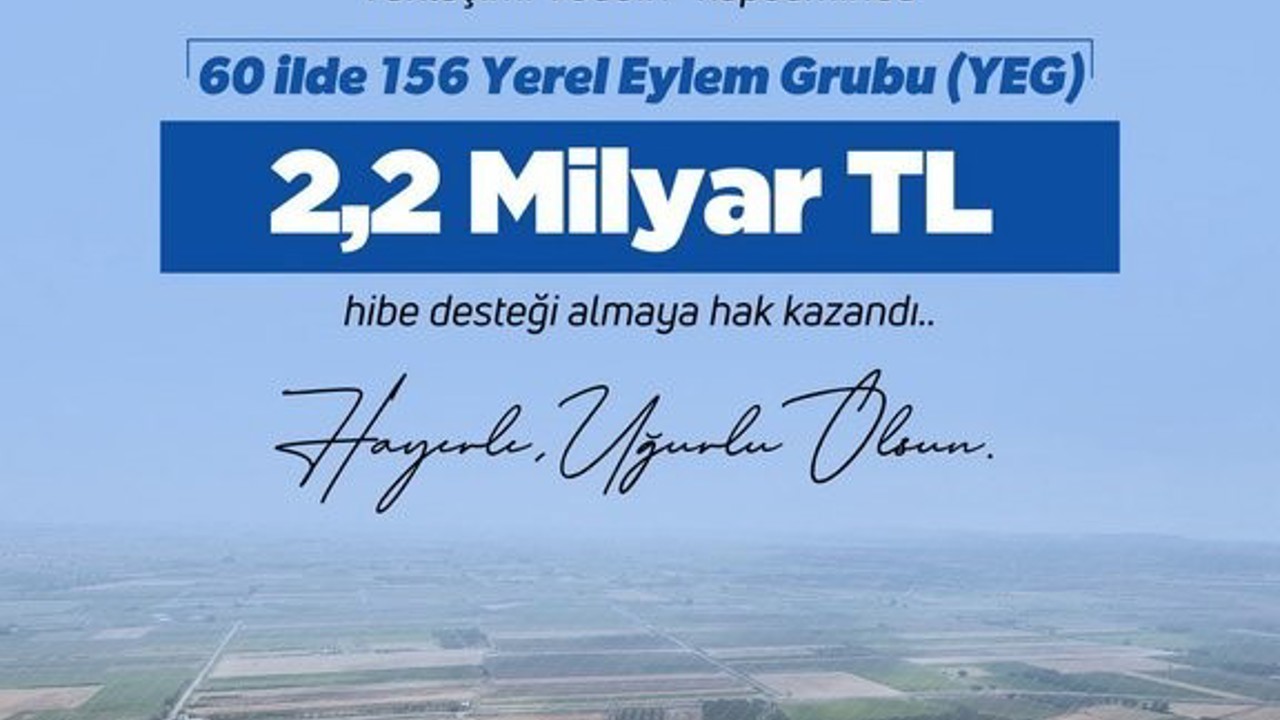 Bakan Yumaklı: "LEADER Yaklaşımı Tedbiri’ne başvuruda bulunan 60 ildeki 156 Yerel Eylem Grubunun tamamı desteklenmeye hak kazandı"
