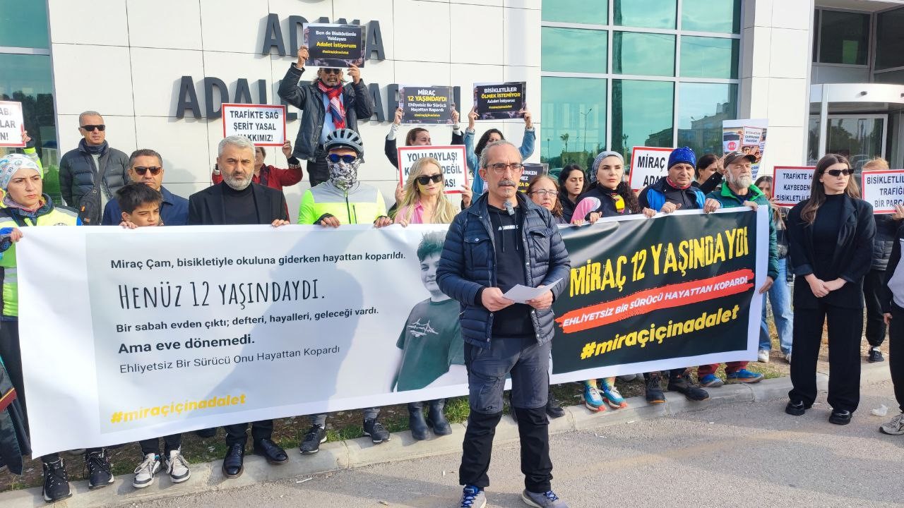 İlk duruşma görüldü: Bisikletli gruplar Miraç için adalet istedi
