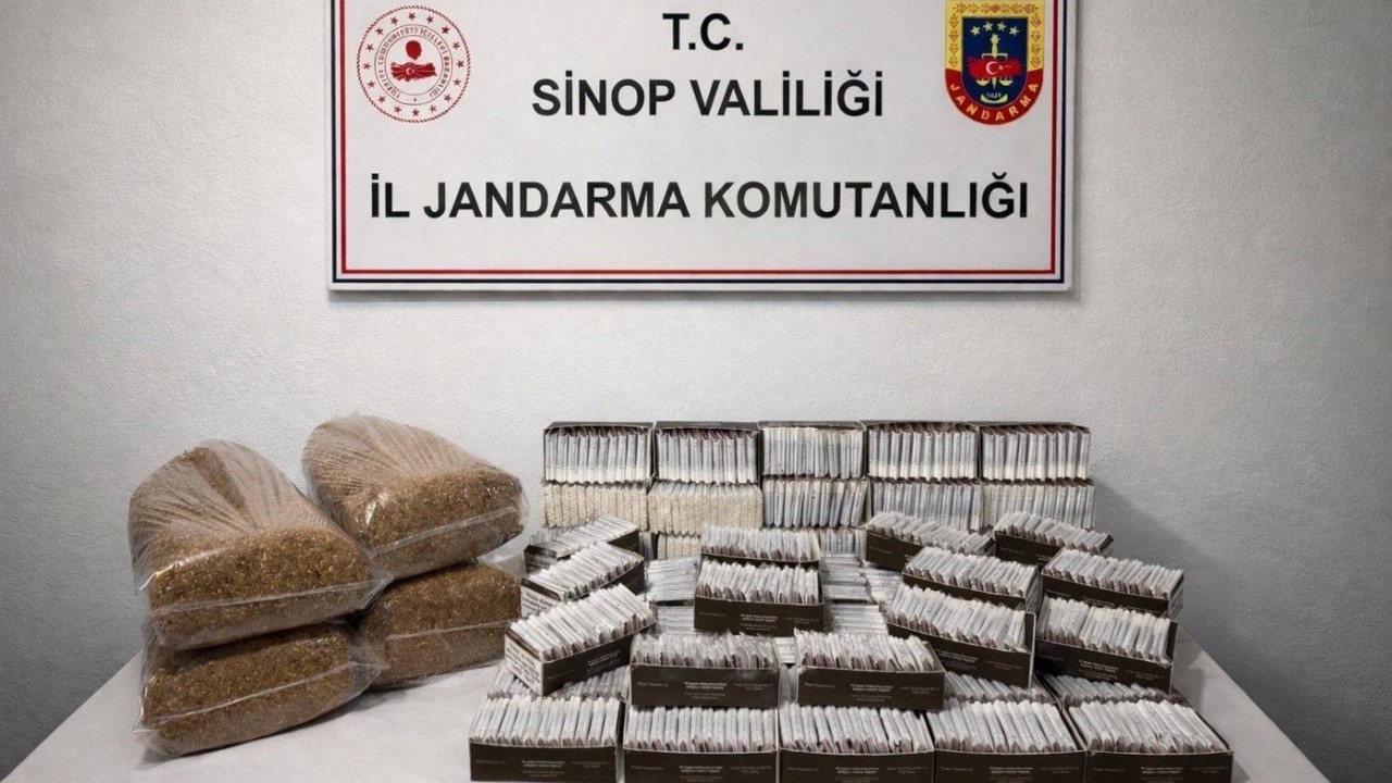 Sinop’ta kaçak tütün operasyonu: 20 kilo tütün, 10 bin adet makaron ele geçirildi
