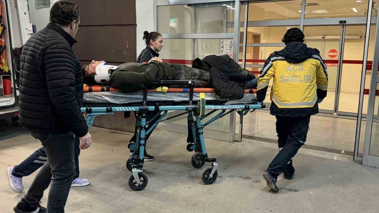 Devrilen motosikletin sürücüsü yaralandı
