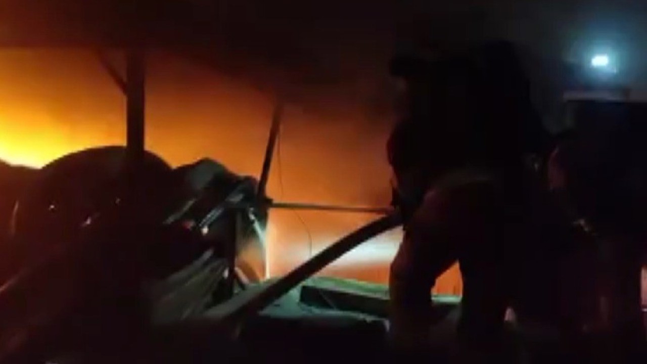 Kahramanmaraş’ta iş yeri yangını
