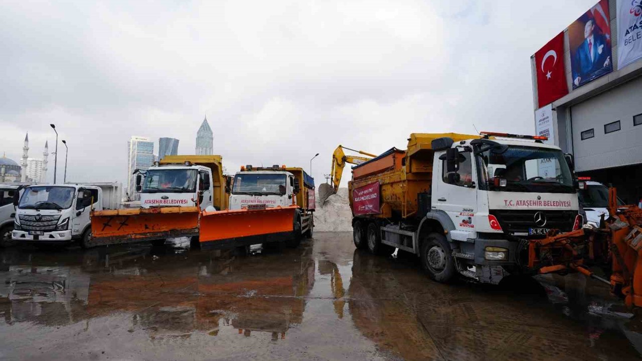 Ataşehir’de karla mücadele için tüm önlemler alındı
