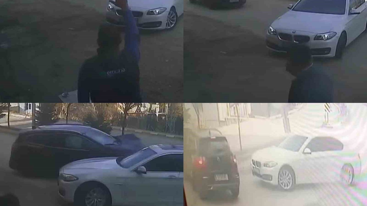 Hızla gelen araç, yola çıkan otomobile çarptı
