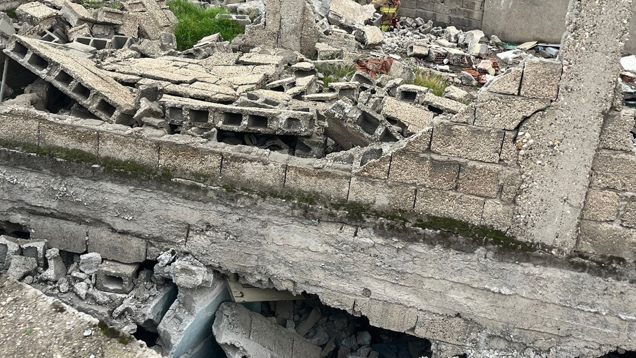 Kahramanmaraş’ta metruk ev çöktü
