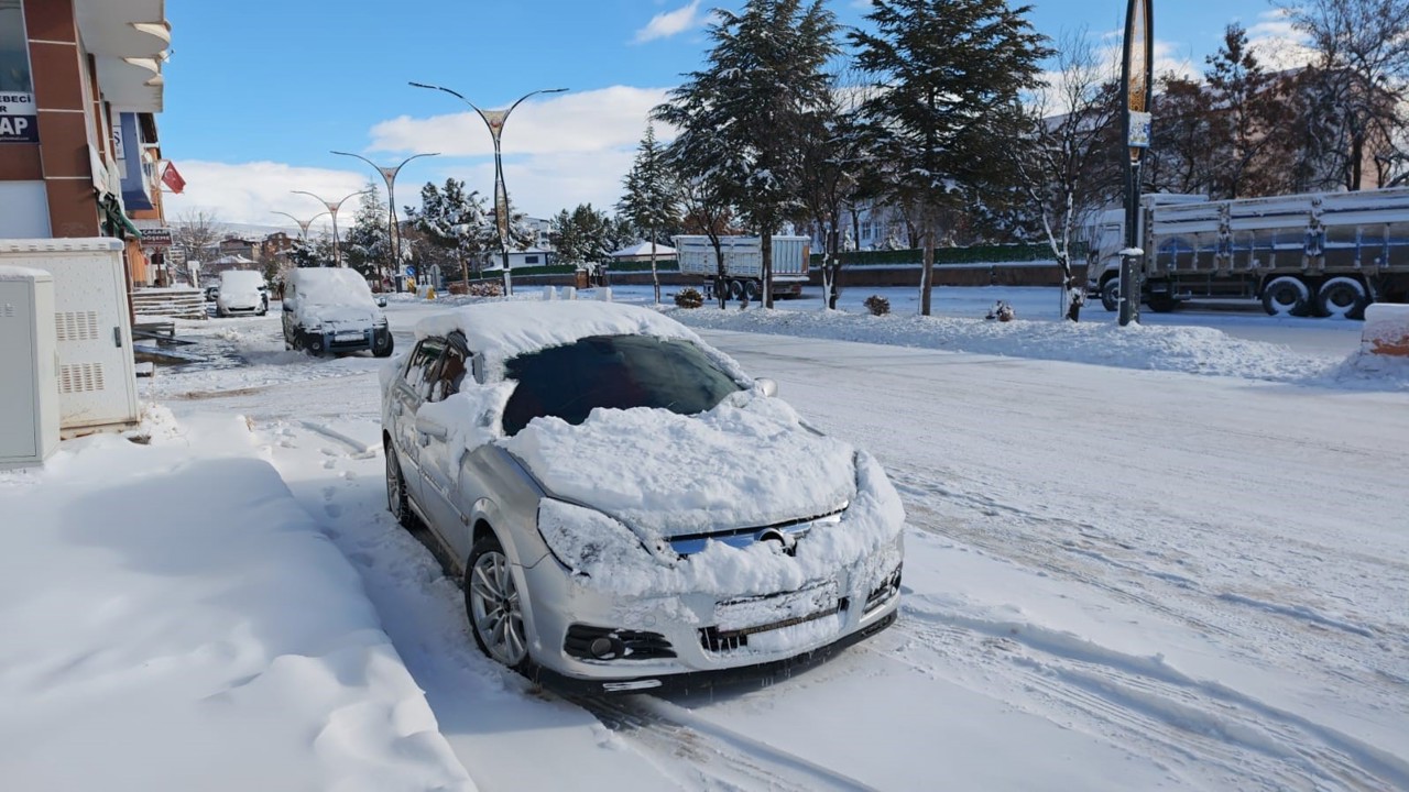 Ahlat’ta kar yağışı: 20 köy yolu ulaşıma kapandı
