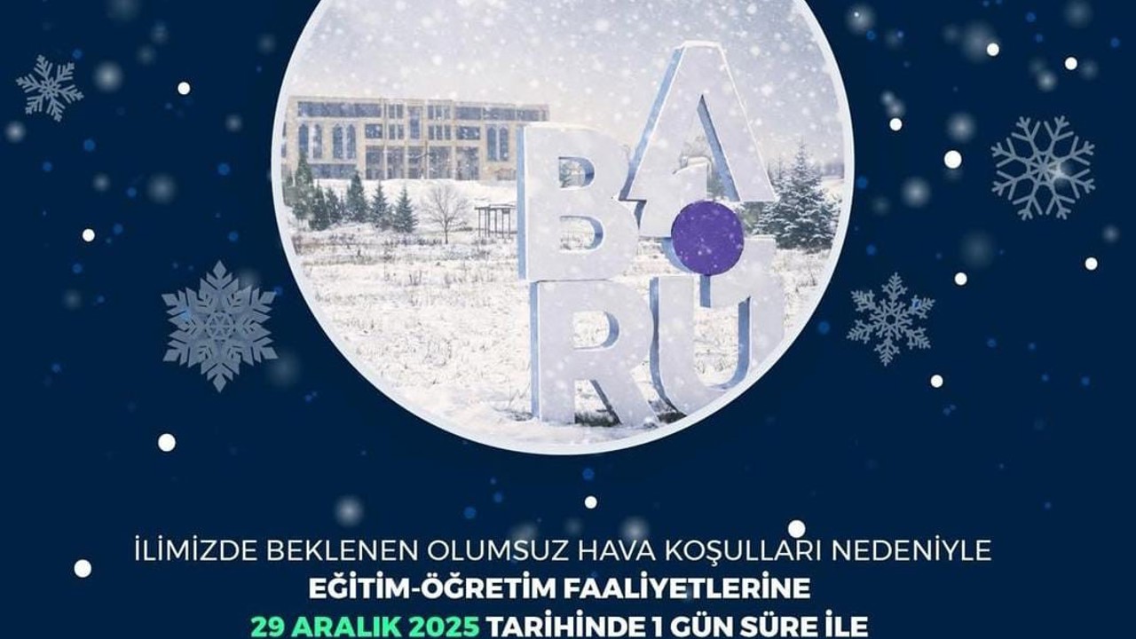 Bartın Üniversitesi’nde eğitime kar tatili
