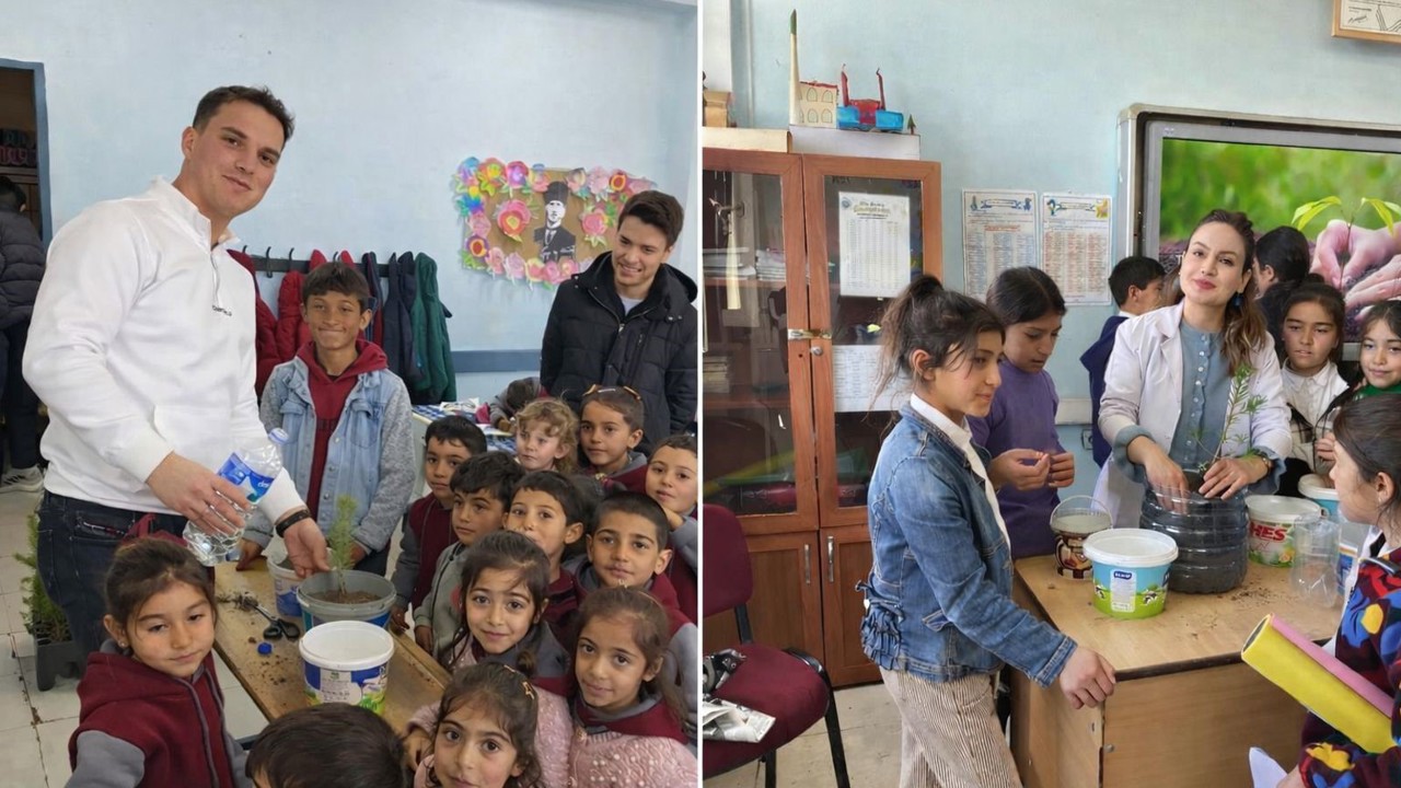 Diyadin’de minik eller toprağa umut ekti
