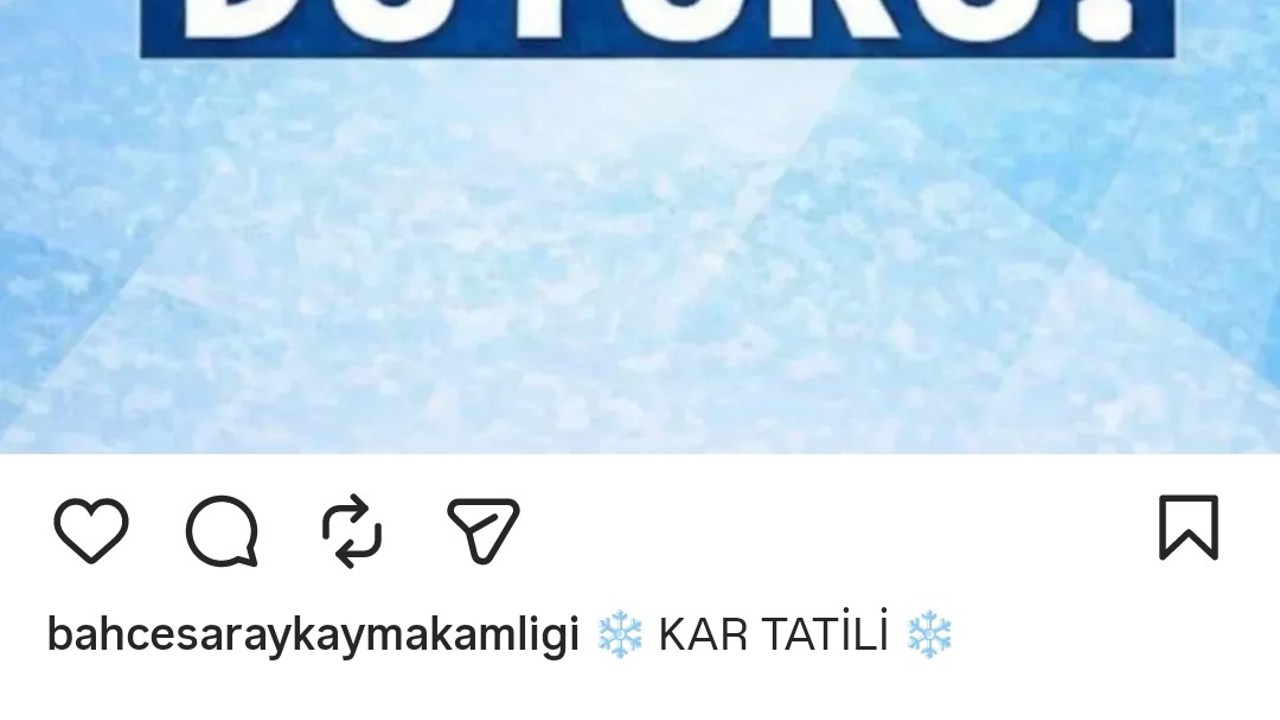 Bahçesaray’da taşımalı eğitime 1 gün ara
