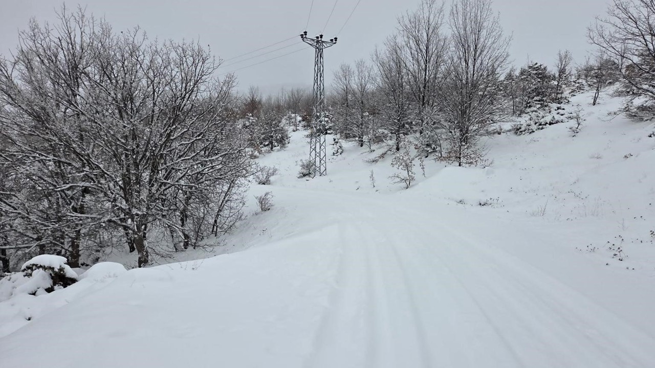 Elazığ’da kar başladı, 311  köy yolu ulaşıma kapandı
