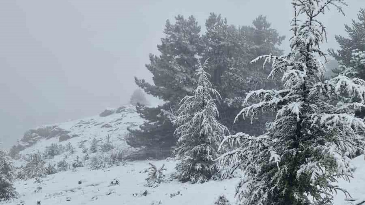Muğla’da Göktepe beyaza büründü
