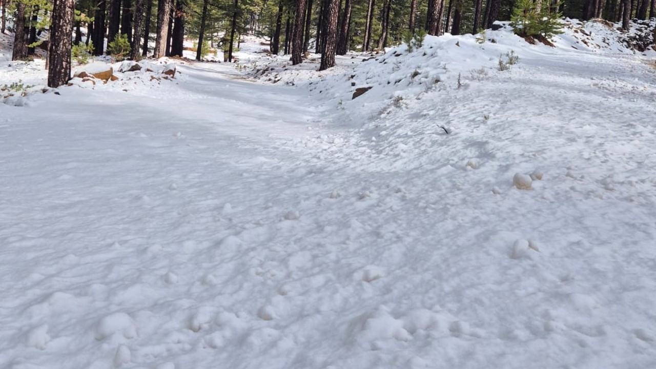 Köyceğiz Sandras Dağı karla kaplandı

