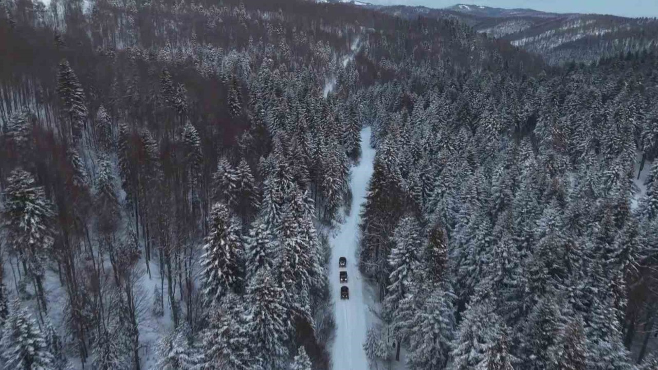Beyaz örtünün keyfini UTV’lerle çıkardılar
