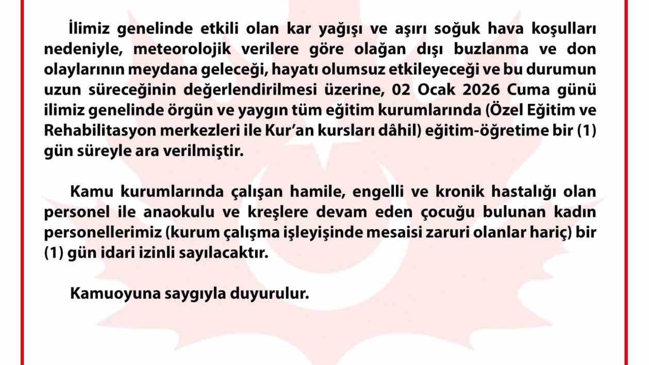 Bursa’da eğitime kar engeli
