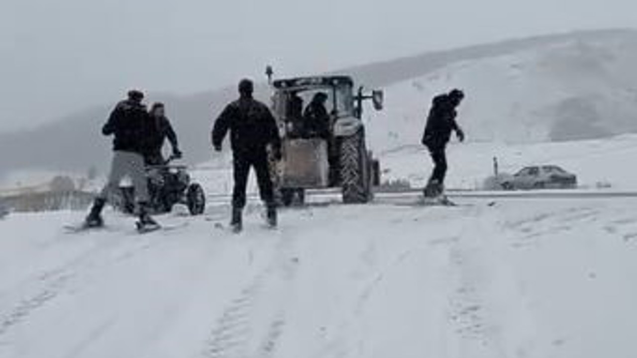 Kar yağışı sonra eğlenceli anlar
