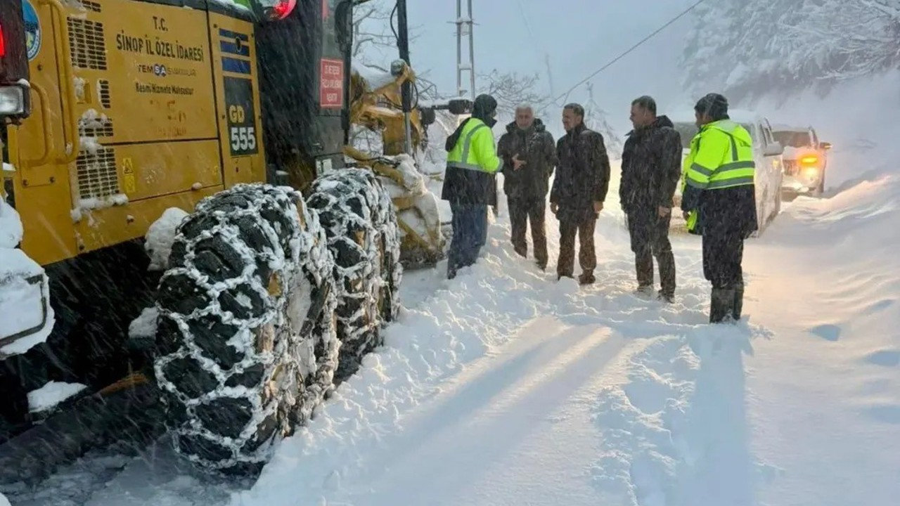 Sinop’ta karla mücadele
