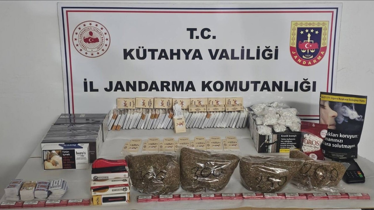 Kütahya’da jandarmadan kaçak tütün operasyonu
